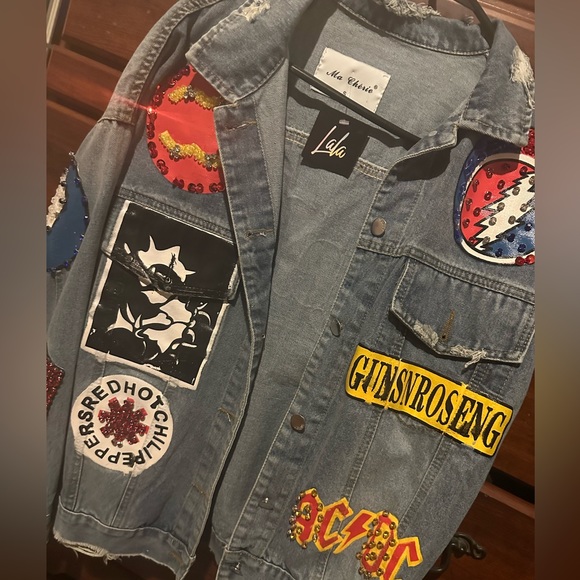 Dressed in LALA Jackets & Blazers - Rock & Roll Embellished Jean Jacket.